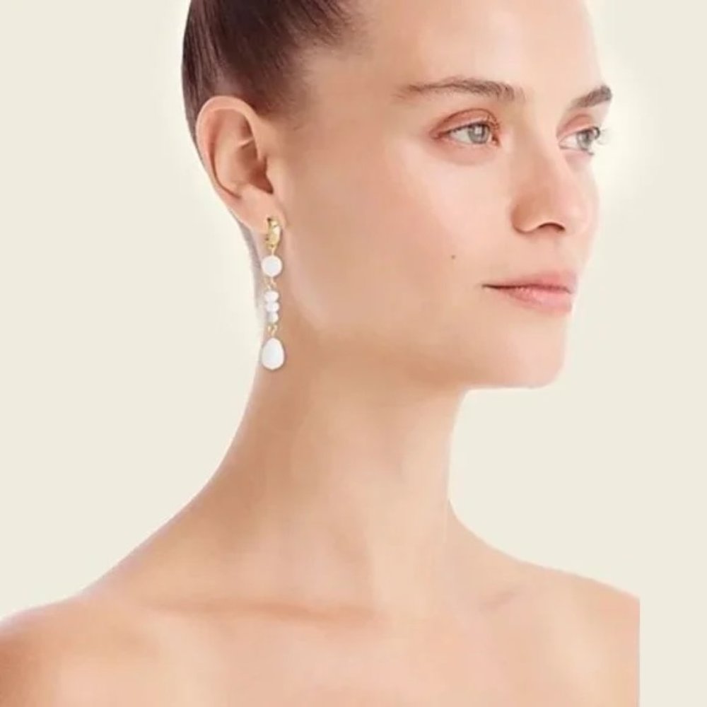 J. Crew Faceted Stone drop earrings